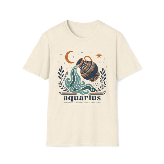 Aquarius Zodiac T‑Shirt — Water Bearer Graphic Tee