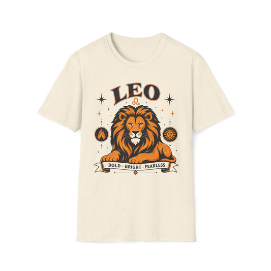 Leo Zodiac T-Shirt — Bold Bright Fearless Lion Horoscope Tee