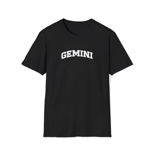 Gemini Zodiac T-Shirt — Retro Collegiate Astrology Tee