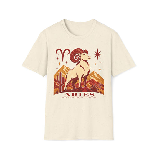 Aries Zodiac T‑Shirt — Vintage Ram Astrology Tee
