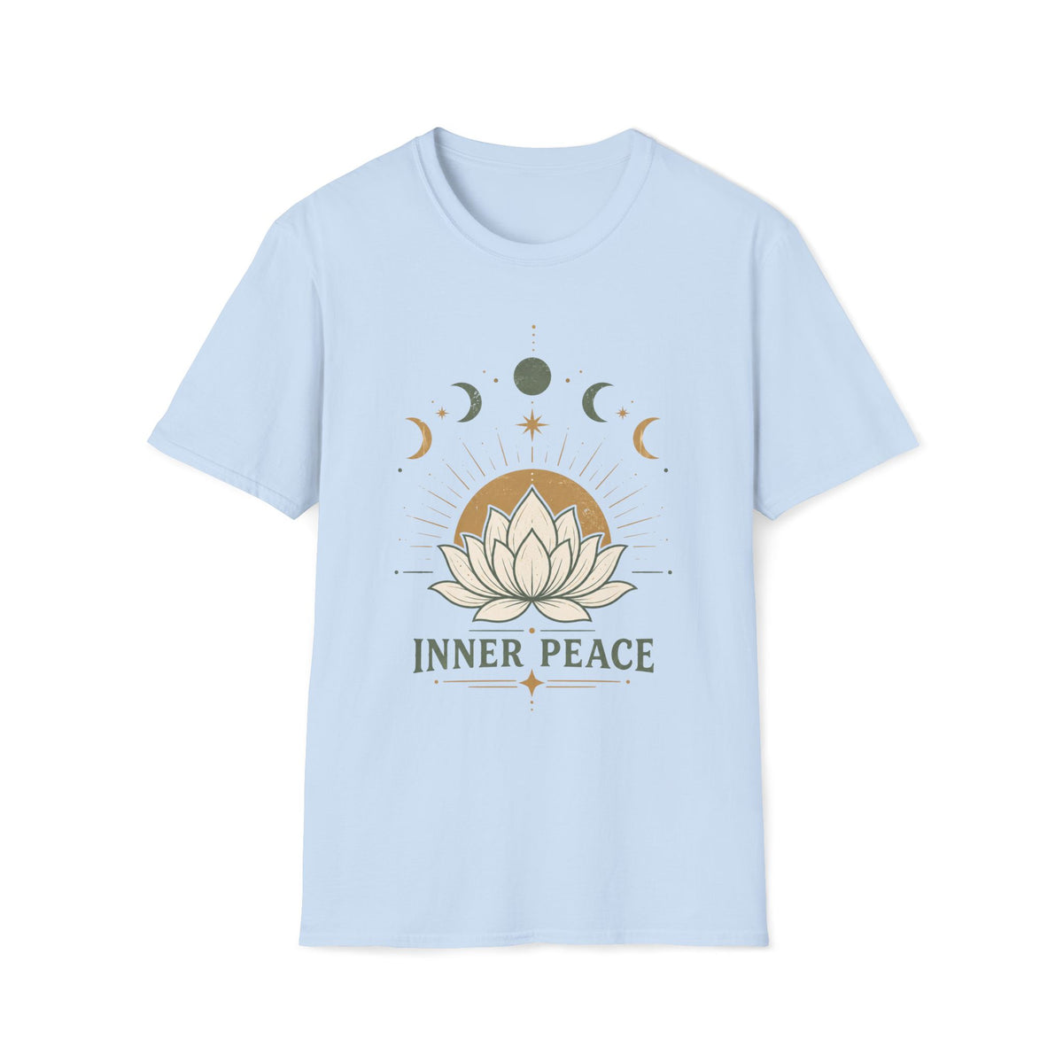 Inner Peace Lotus Moon Phases T-Shirt