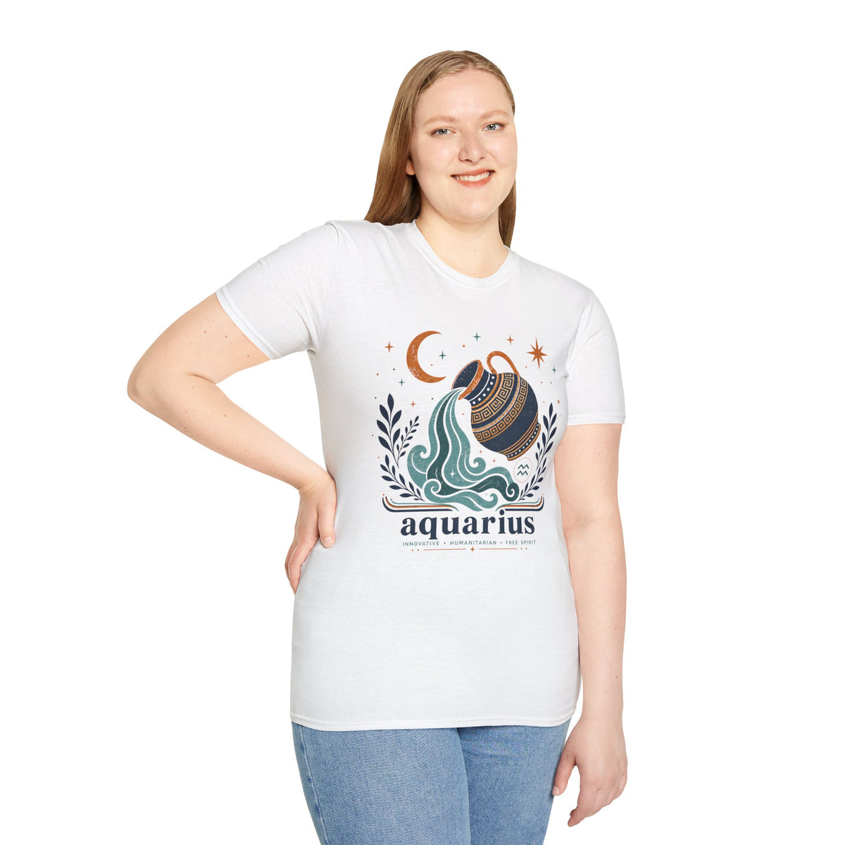Aquarius Zodiac T‑Shirt — Water Bearer Graphic Tee