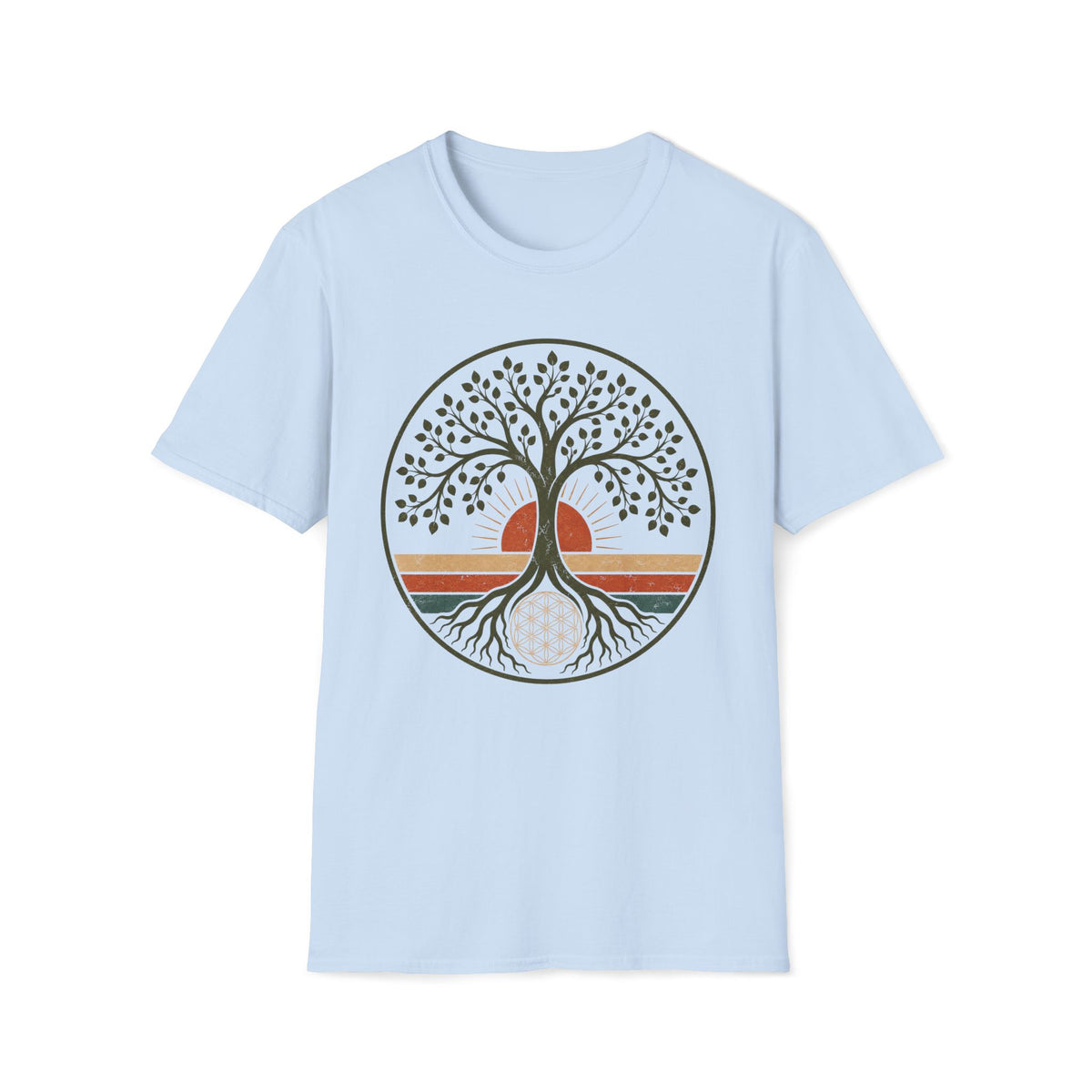 Tree of Life T-Shirt — Retro Sunset Roots Graphic Tee