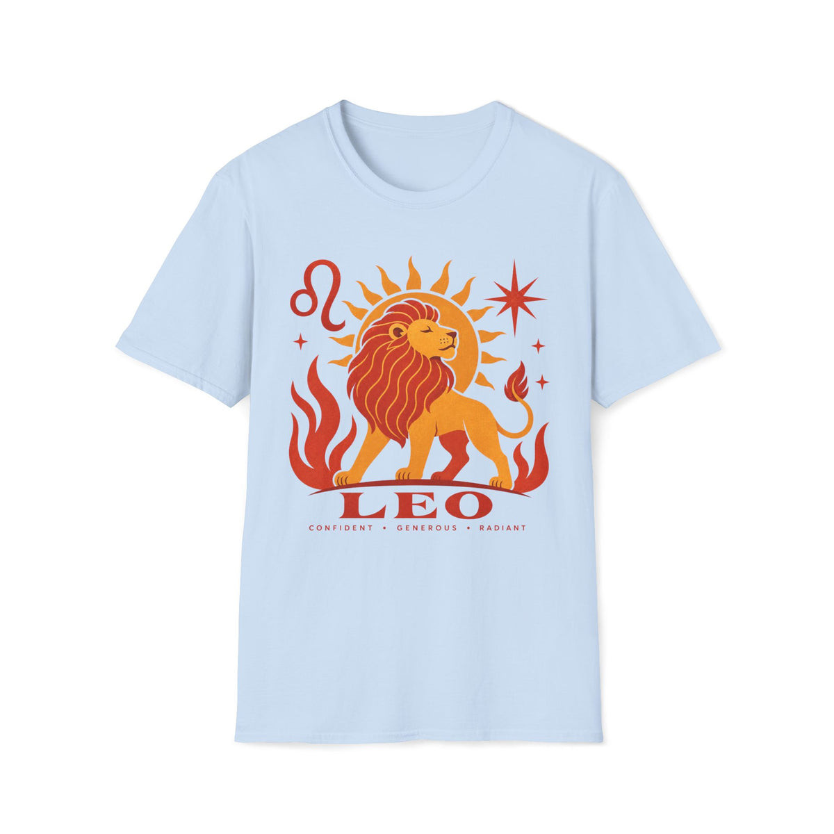 Leo Zodiac T-Shirt — Retro Sun Lion Astrology Tee