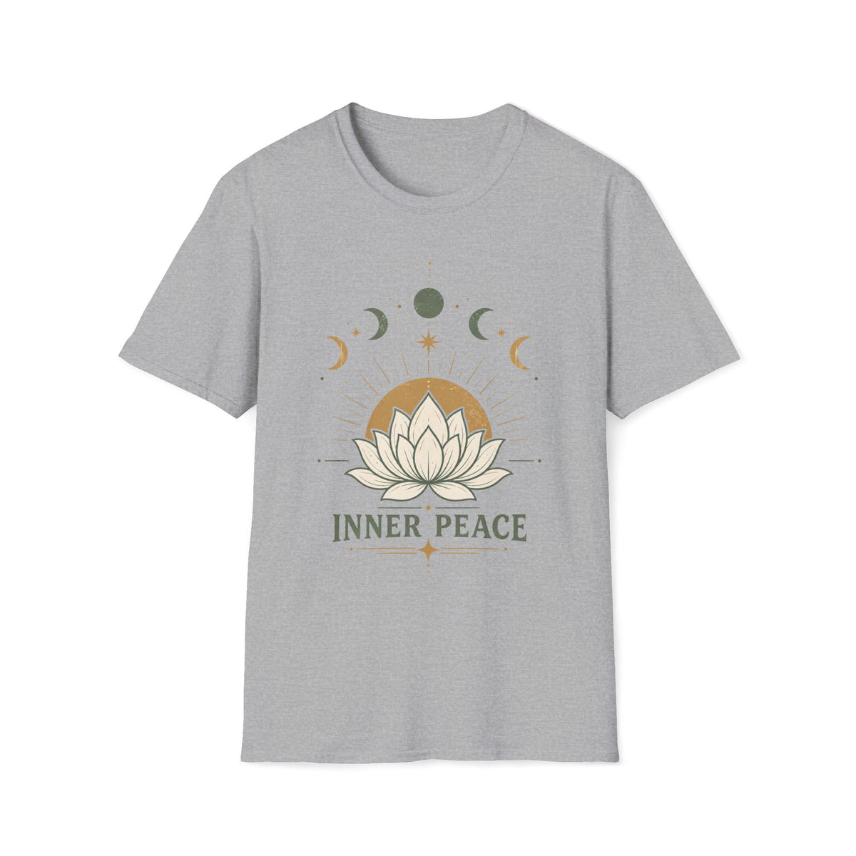 Inner Peace Lotus Moon Phases T-Shirt