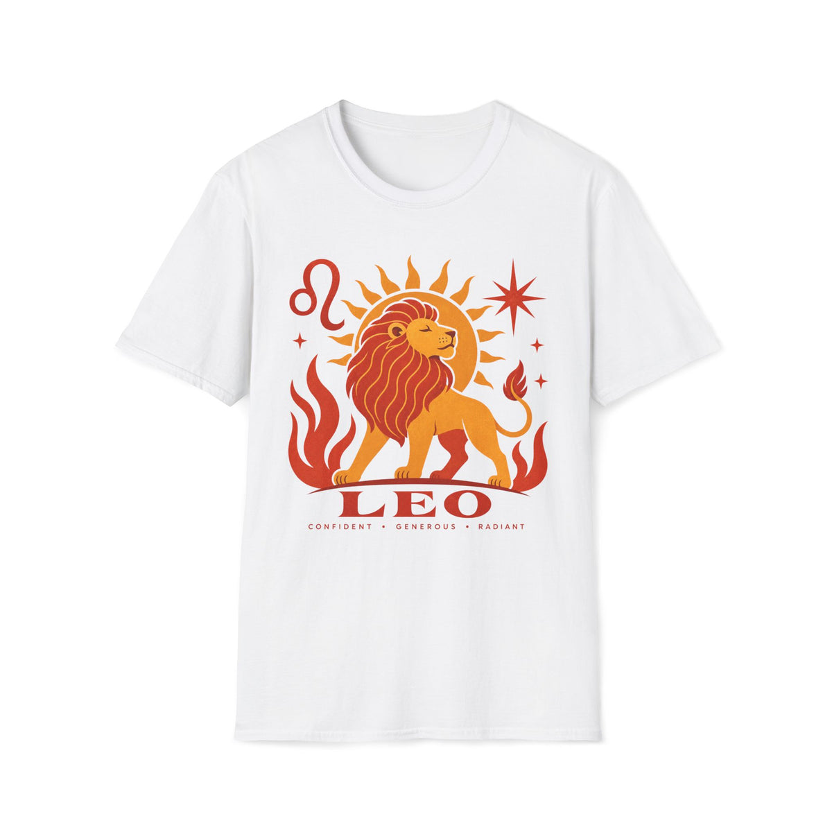 Leo Zodiac T-Shirt — Retro Sun Lion Astrology Tee