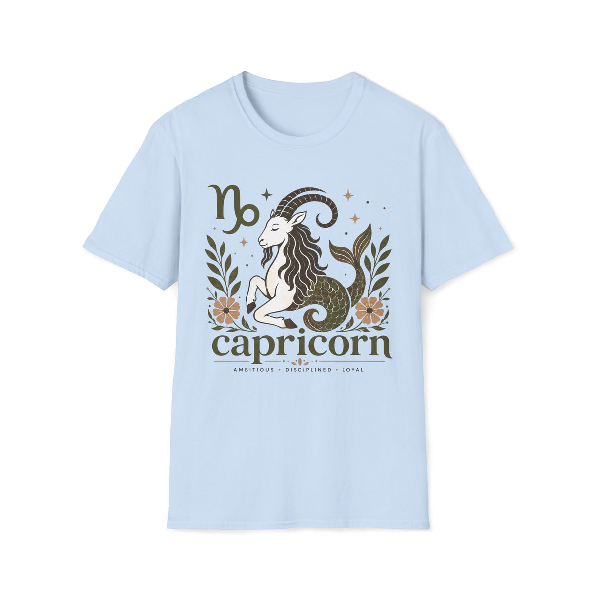 Capricorn Zodiac T-Shirt — Elegant Goat Constellation Design
