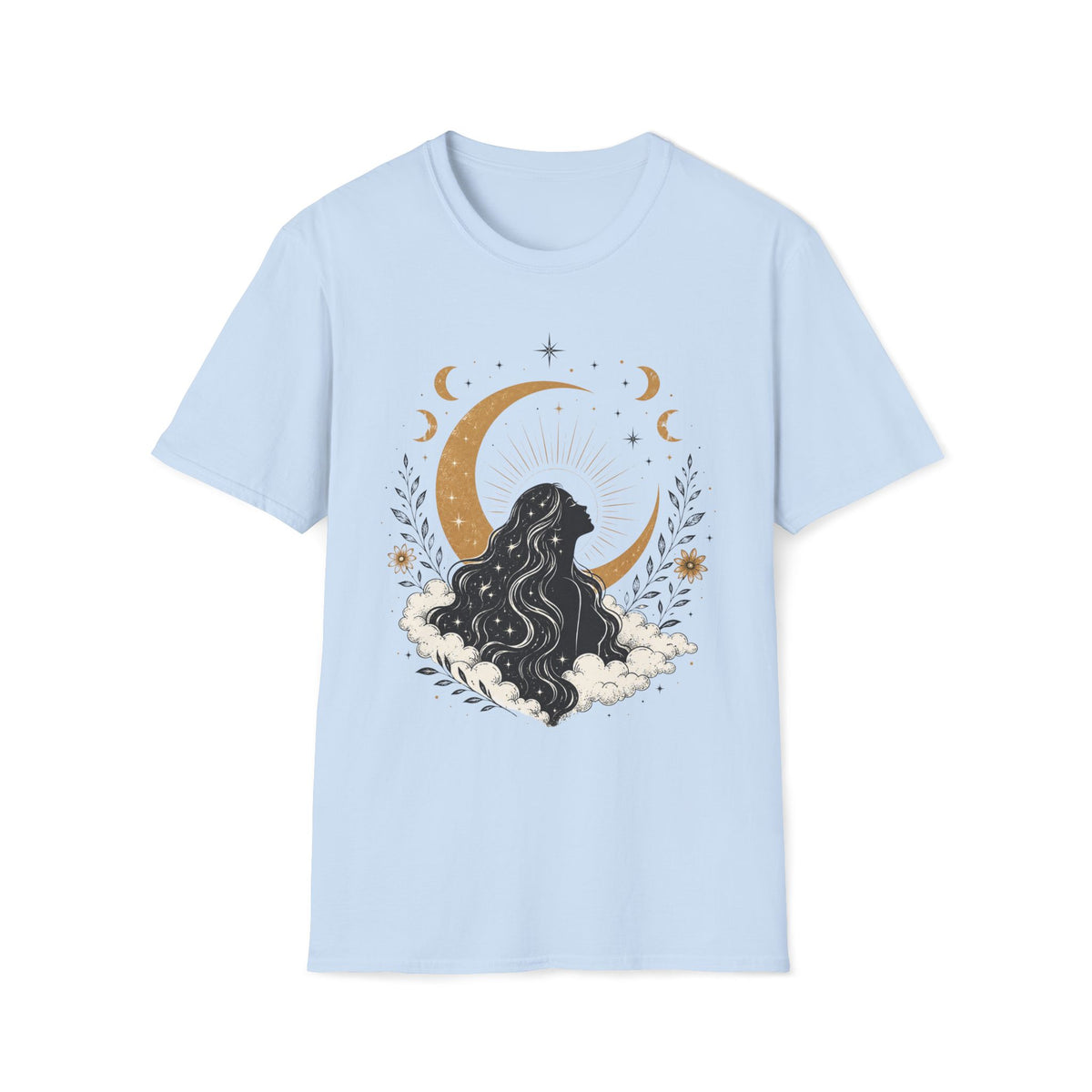 Celestial Moon Goddess T-Shirt — Boho Astrology Tee