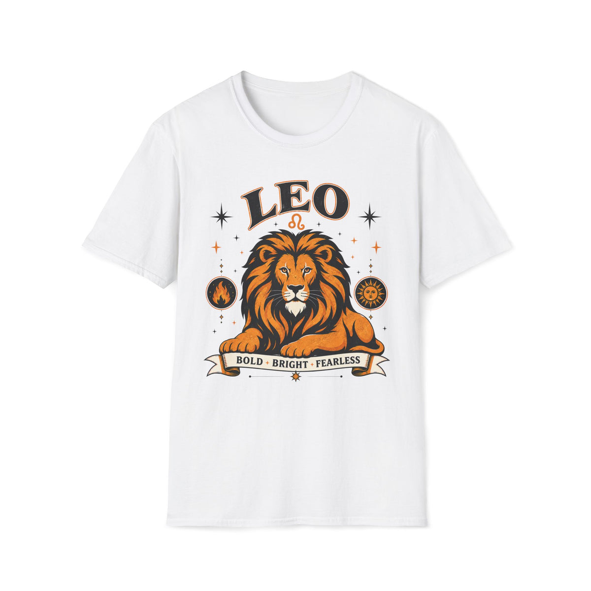 Leo Zodiac T-Shirt — Bold Bright Fearless Lion Horoscope Tee