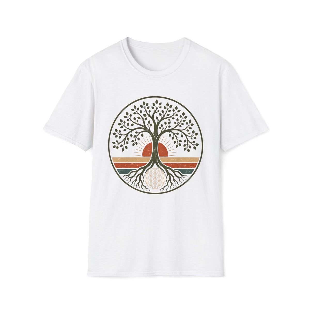 Tree of Life T-Shirt — Retro Sunset Roots Graphic Tee