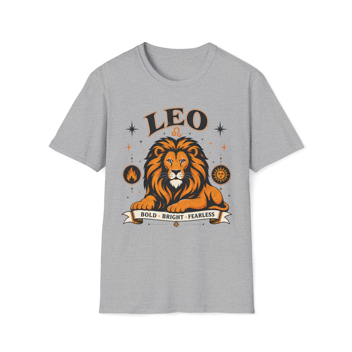 Leo Zodiac T-Shirt — Bold Bright Fearless Lion Horoscope Tee