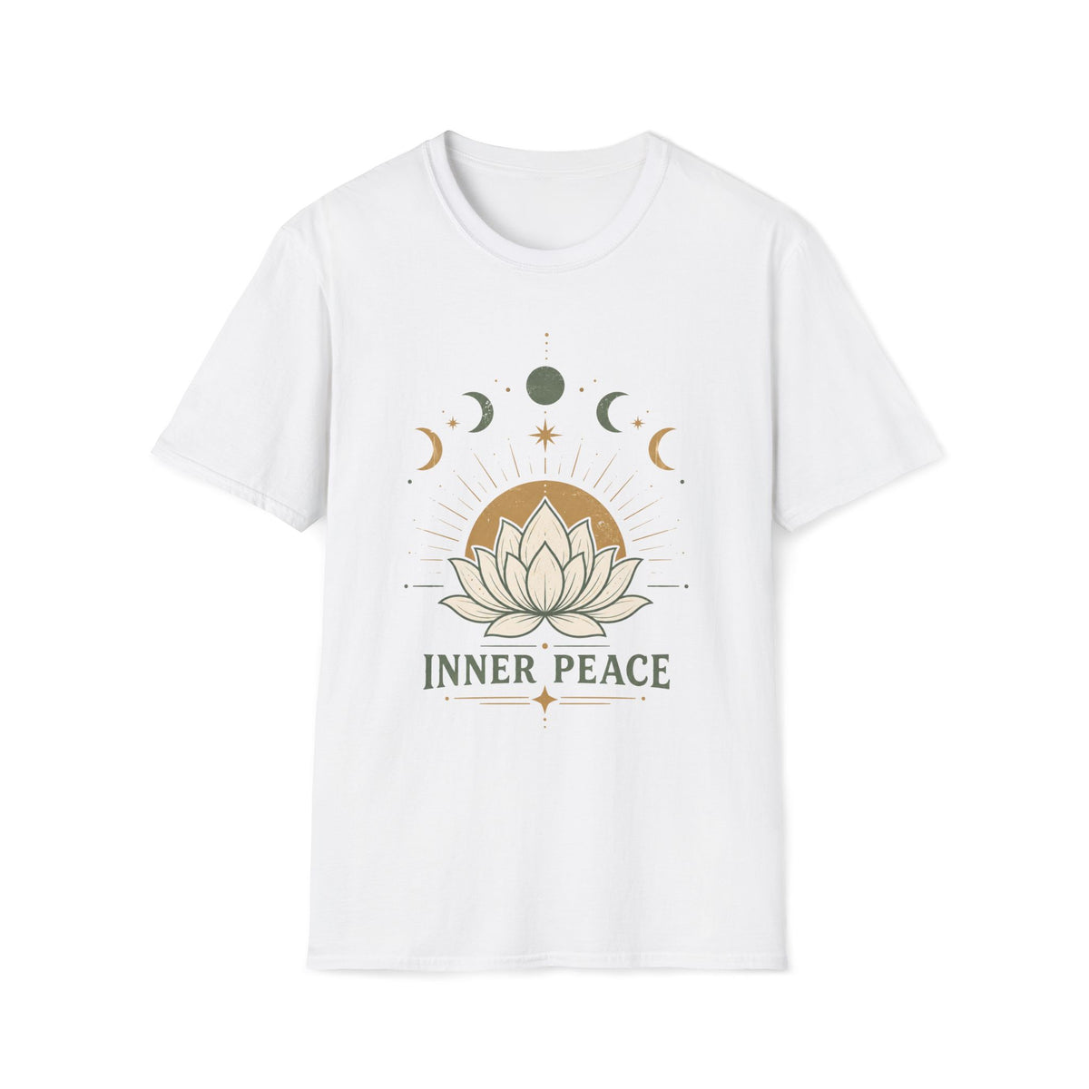 Inner Peace Lotus Moon Phases T-Shirt