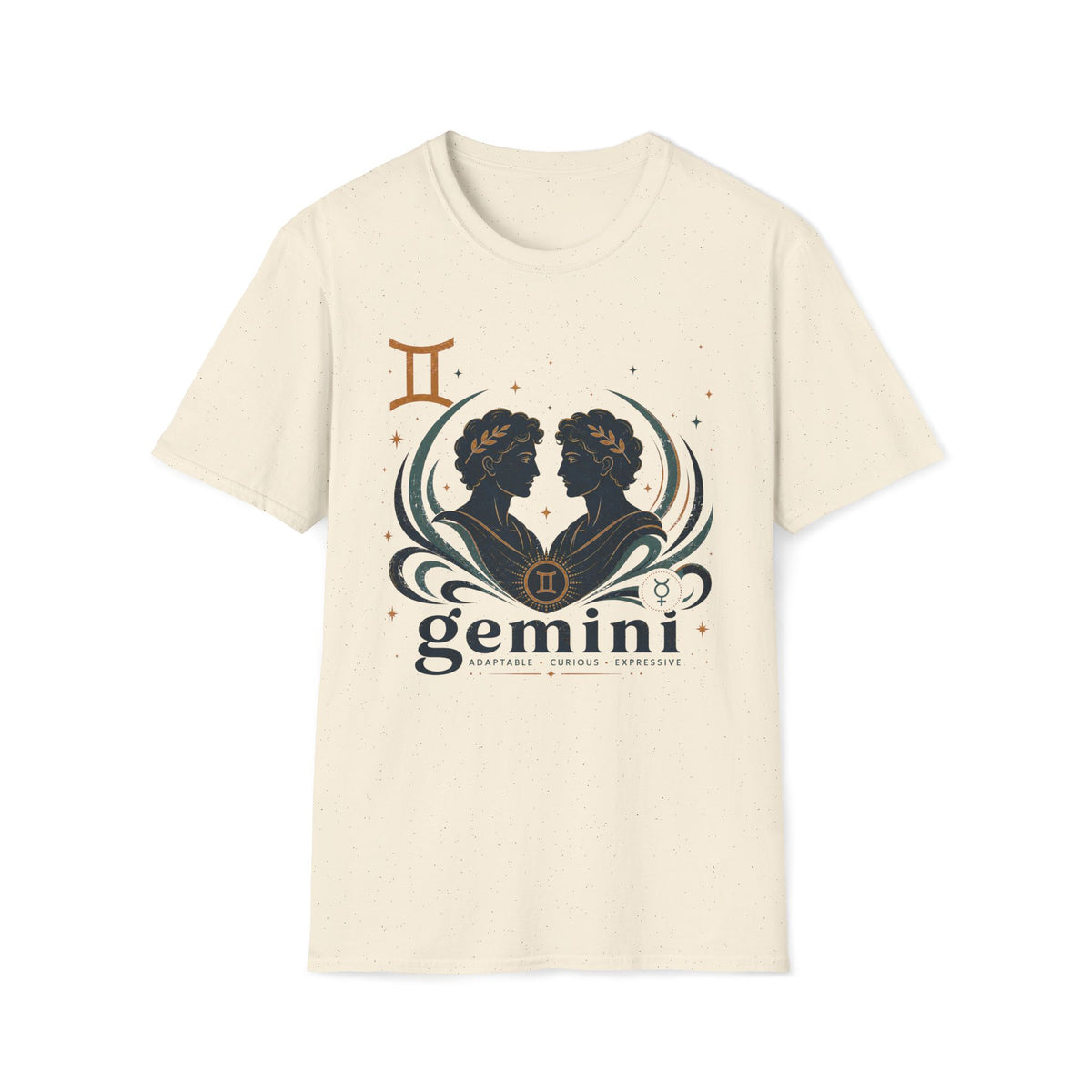 Gemini Zodiac T-Shirt — Twin Silhouette Astrology Tee