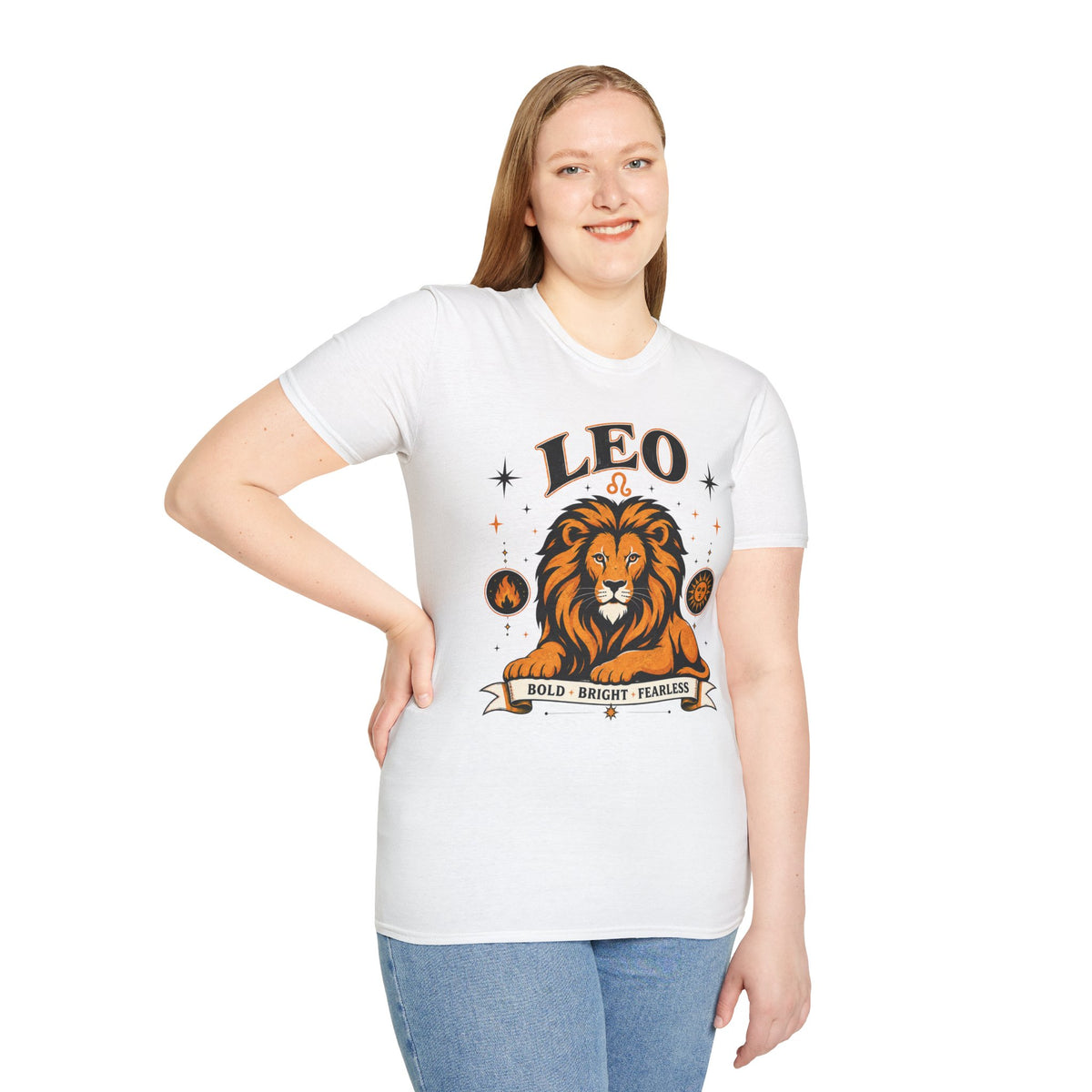Leo Zodiac T-Shirt — Bold Bright Fearless Lion Horoscope Tee