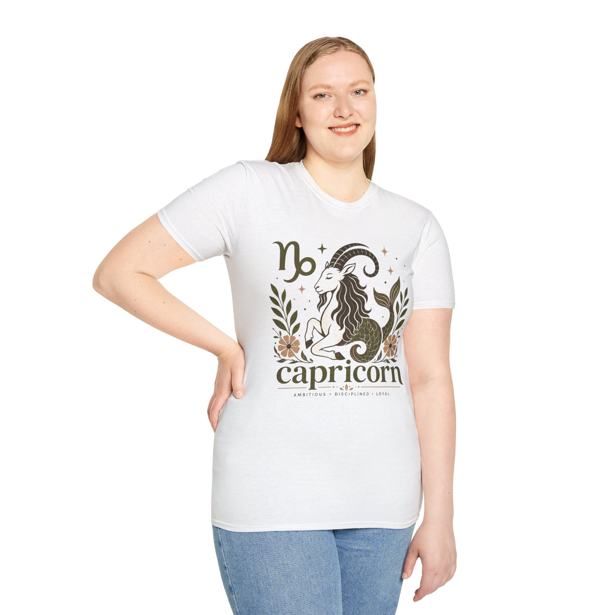 Capricorn Zodiac T-Shirt — Elegant Goat Constellation Design