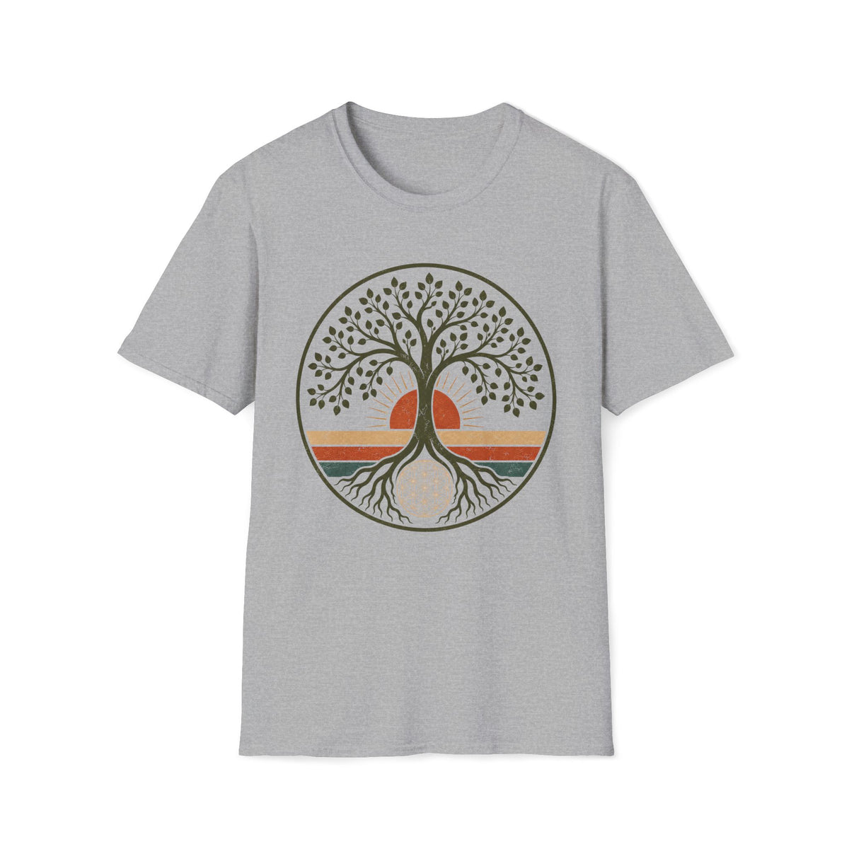 Tree of Life T-Shirt — Retro Sunset Roots Graphic Tee