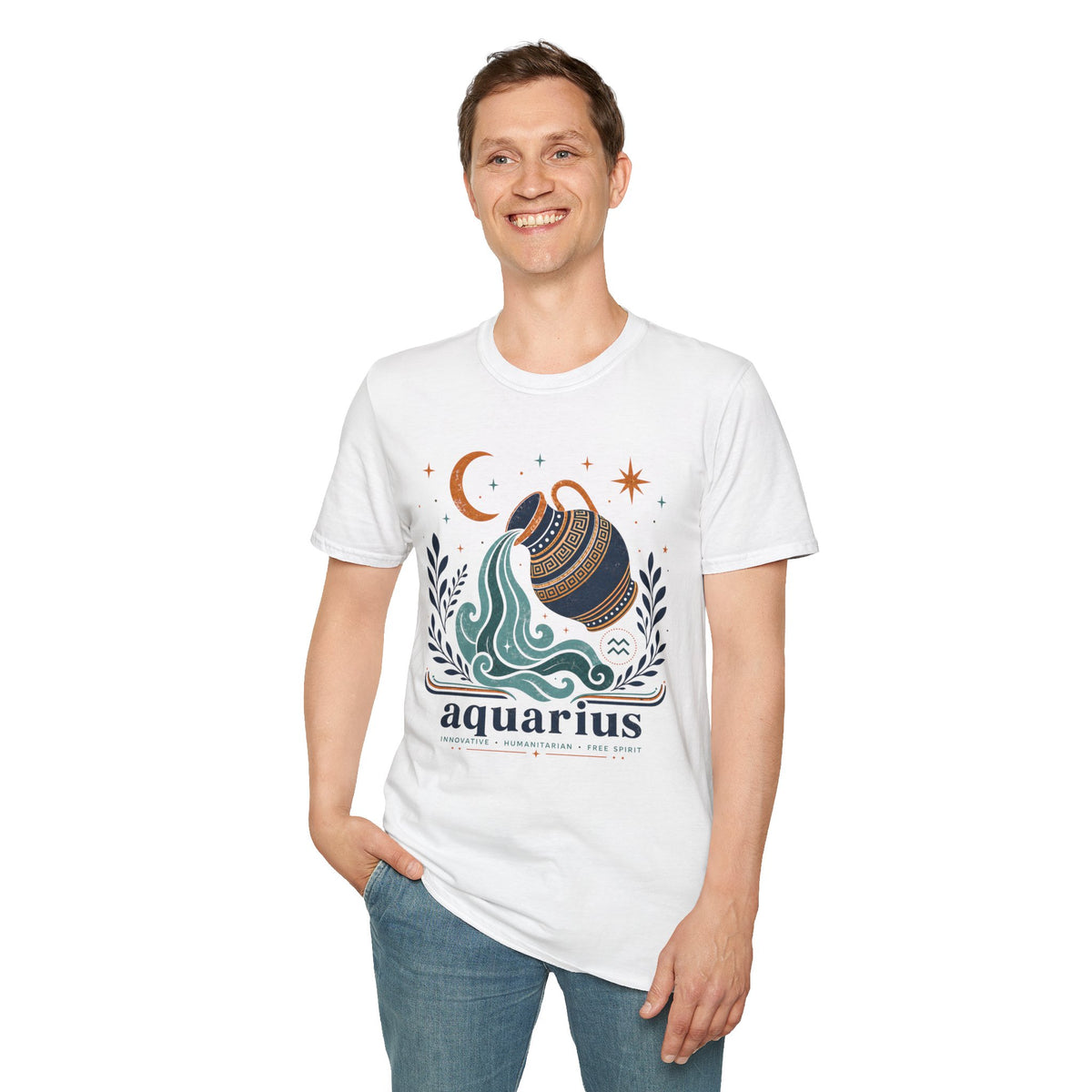 Aquarius Zodiac T‑Shirt — Water Bearer Graphic Tee