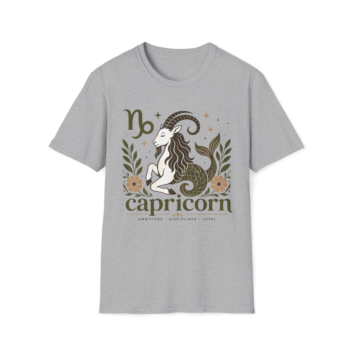 Capricorn Zodiac T-Shirt — Elegant Goat Constellation Design