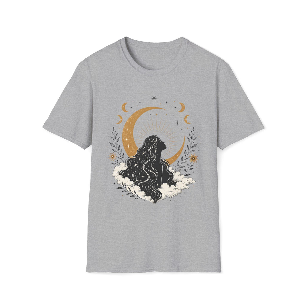 Celestial Moon Goddess T-Shirt — Boho Astrology Tee
