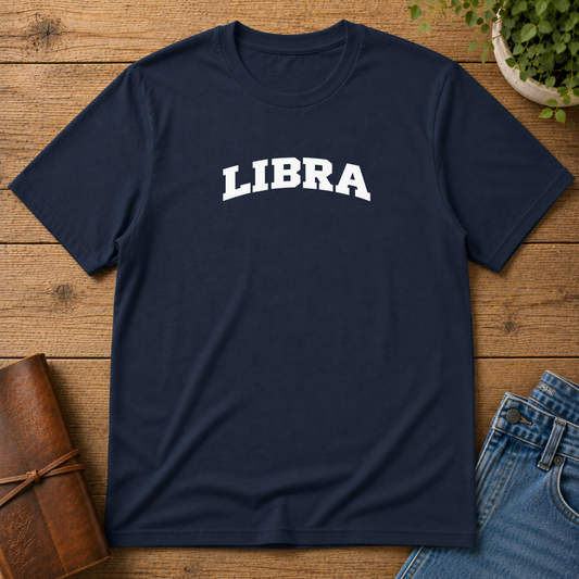 Libra Zodiac T-Shirt — Classic Collegiate Astrological Tee