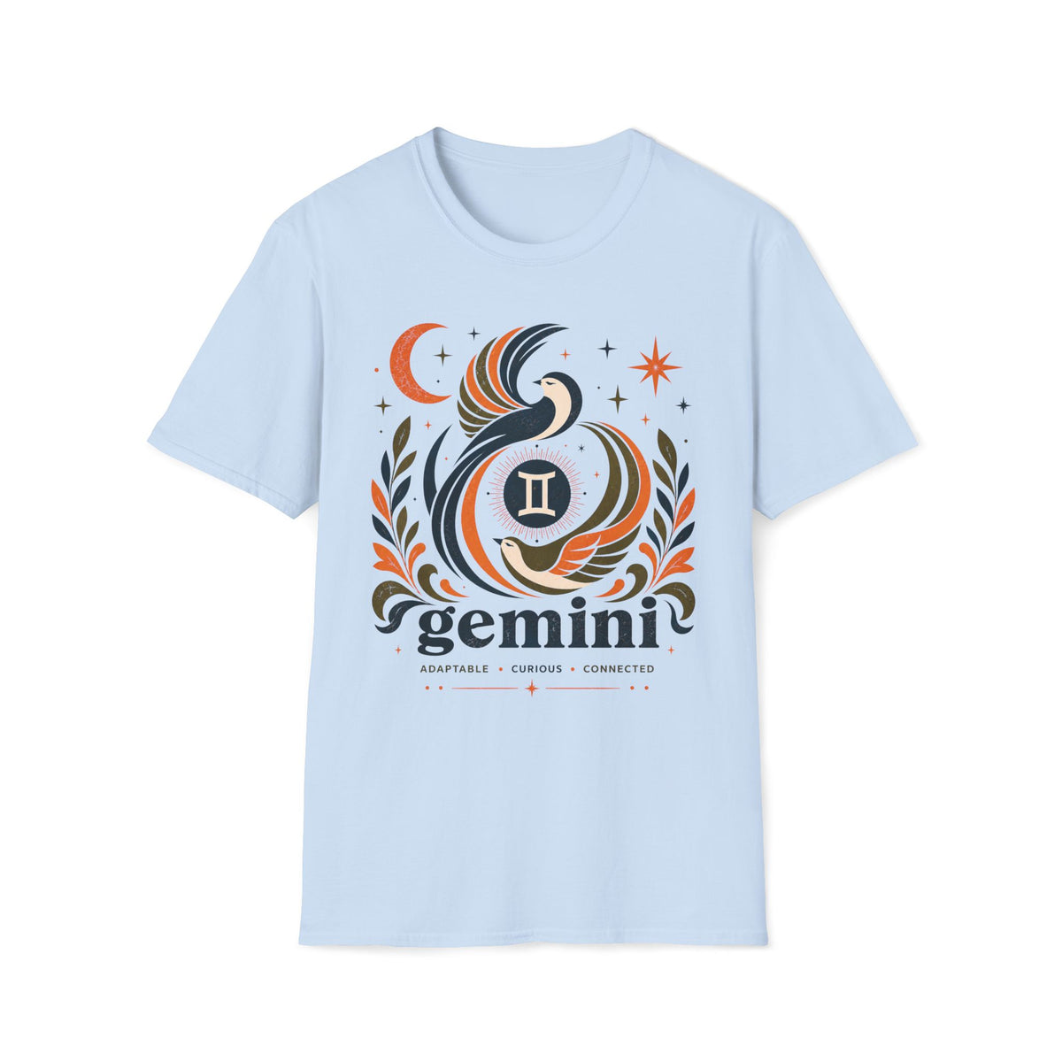 Gemini Zodiac T‑Shirt — Celestial Twin Constellation Tee