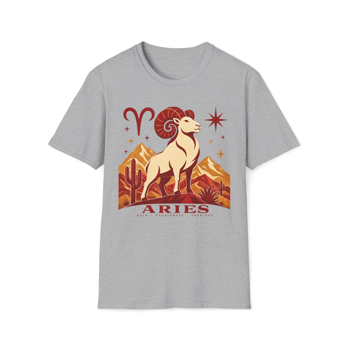 Aries Zodiac T‑Shirt — Vintage Ram Astrology Tee