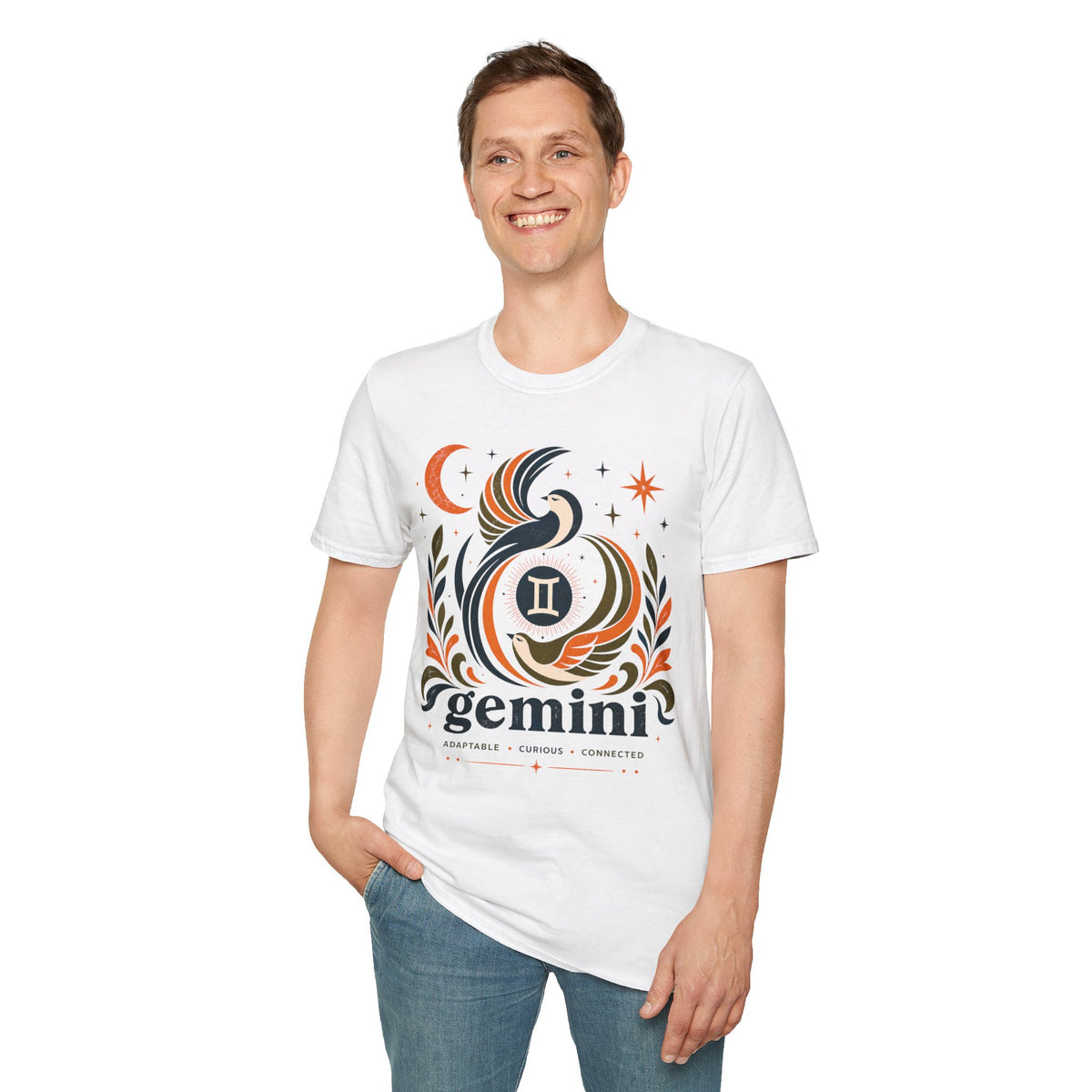 Gemini Zodiac T‑Shirt — Celestial Twin Constellation Tee