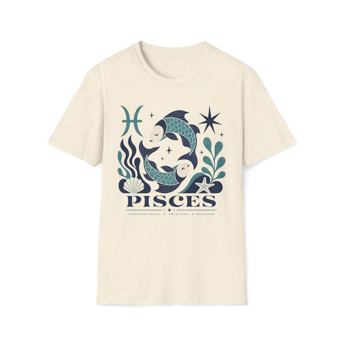 Pisces Zodiac T-Shirt — Illustrated Fish Astrology Tee
