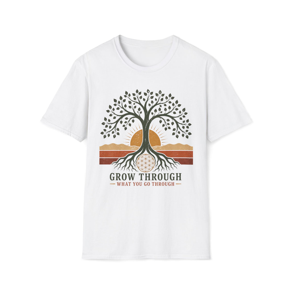 Tree of Life T-Shirt — "Grow Through What You Go Through" Inspirational Tee