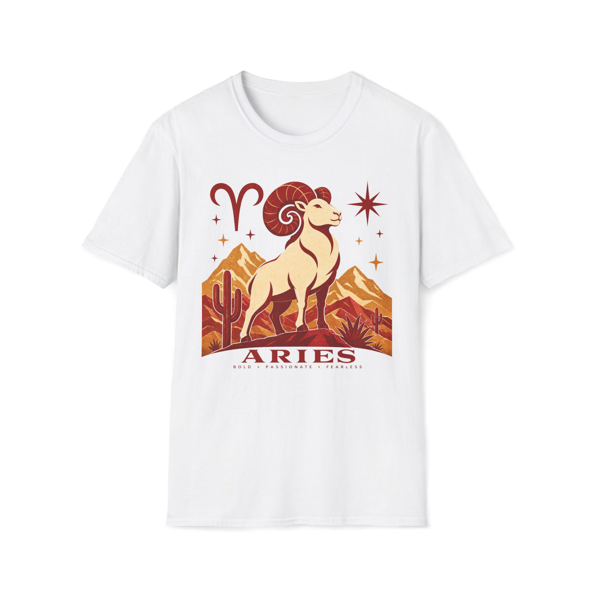 Aries Zodiac T‑Shirt — Vintage Ram Astrology Tee