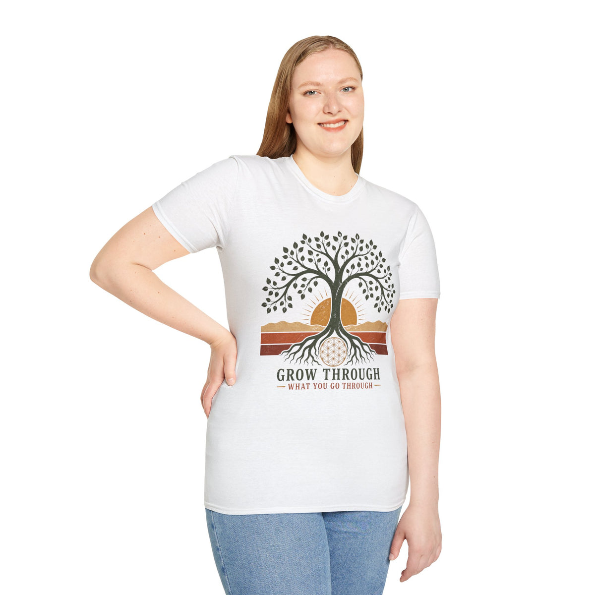 Tree of Life T-Shirt — "Grow Through What You Go Through" Inspirational Tee
