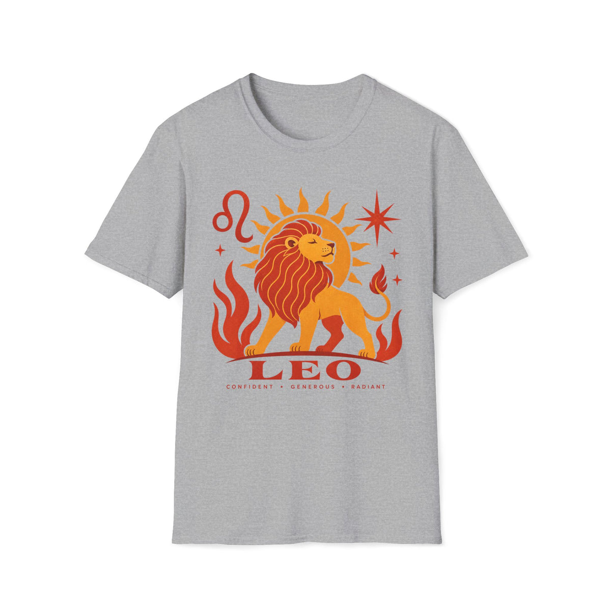 Leo Zodiac T-Shirt — Retro Sun Lion Astrology Tee