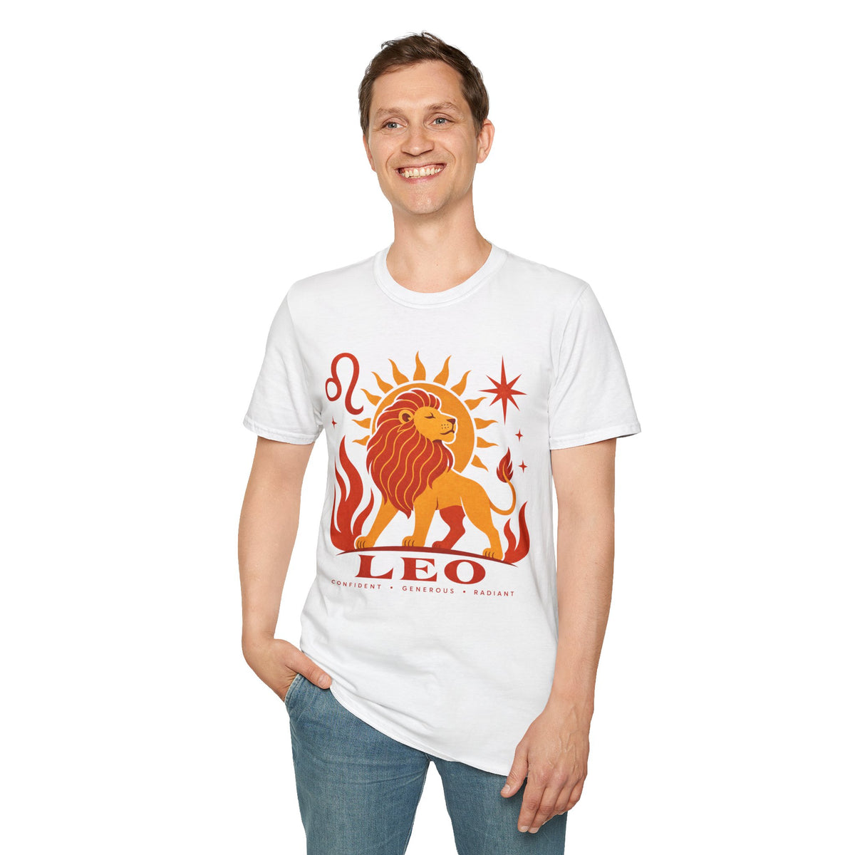 Leo Zodiac T-Shirt — Retro Sun Lion Astrology Tee