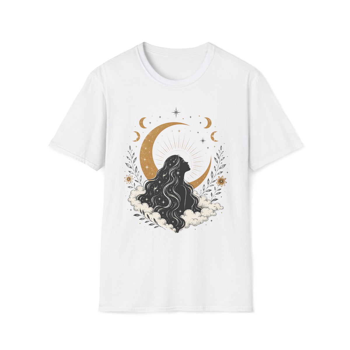 Celestial Moon Goddess T-Shirt — Boho Astrology Tee