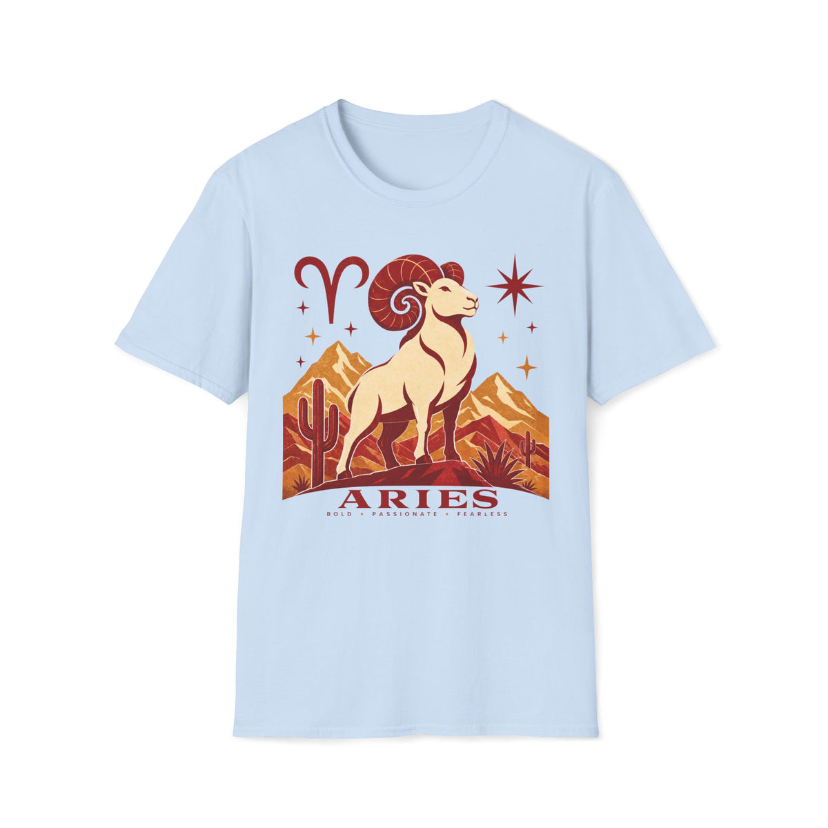 Aries Zodiac T‑Shirt — Vintage Ram Astrology Tee