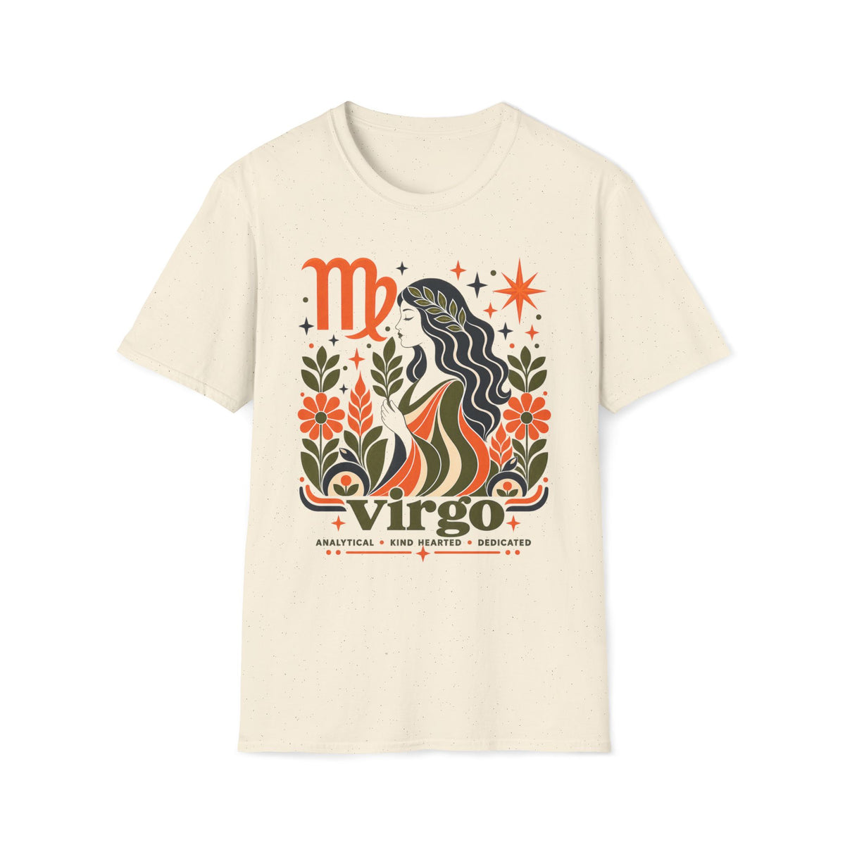 Virgo Zodiac T-Shirt — Retro Floral Virgo Girl Astrology Tee