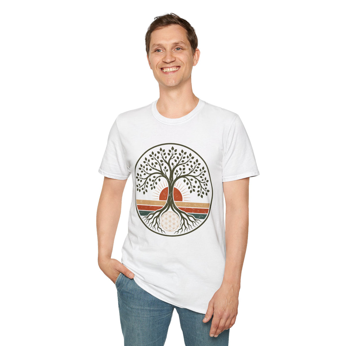 Tree of Life T-Shirt — Retro Sunset Roots Graphic Tee