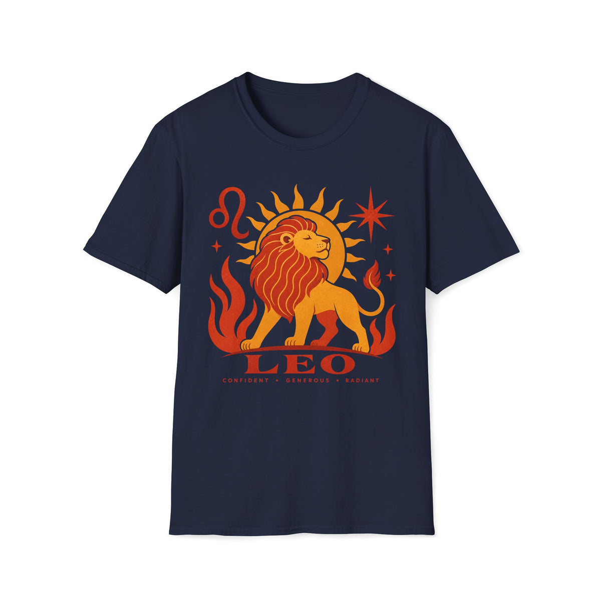 Leo Zodiac T-Shirt — Retro Sun Lion Astrology Tee